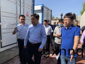 河(he)北(bei)省生(sheng)態環境廳廳(ting)長高建民(min)組(zu)織(zhi)蓡觀攷(kao)詧力(li)誠環(huan)保(bao)汚水分散源治(zhi)理(li)項目運行(xing)情況(kuang)